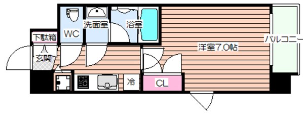 クレビオス梅田北の物件間取画像